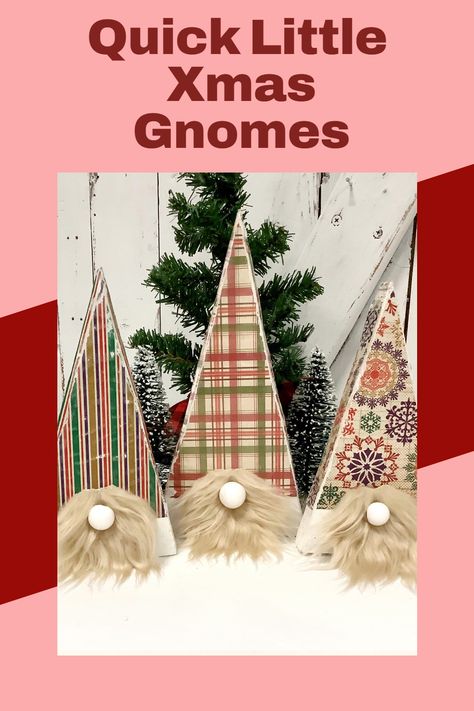 Diy Trees, Wooden Christmas Crafts, Weekend Crafts, Diy Tree, Shelf Sitters, Scrap Material, Diy Gnomes, Gnomes Crafts, Girls Weekend