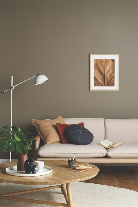 Brown Walls Living Room, Reka Bentuk Bilik Tidur, Living Room Drawing, Room Colours, Living Room Wall Color, Walls Living Room, Room Wall Colors, Wall Colours, Room Wall Painting