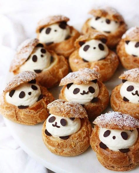 20 Best Ridiculously Cute Desserts from Michelle Lu | Roses & Rings Mousse Dolce, Cream Puff Recipe, Kawaii Dessert, Puff Recipe, Cute Baking, Pastry Desserts, Cute Desserts, Eclairs, Eat Dessert