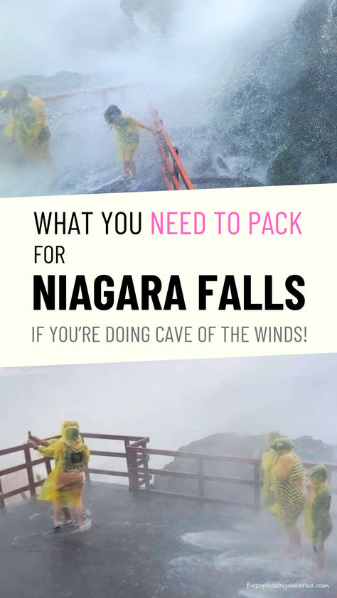 Niagara Falls New York. Visit the blog for what to pack for Niagara Falls if you're doing Cave of the Winds! This is a must-do as part of a western New York road trip from Buffalo NY or Rochester NY! what to pack for niagara falls. packing list. how to keep phone dry at niagara falls. cheap waterproof phone case pouch. camera. us travel destinations. things to do in Niagara Falls USA. road trip from NYC. new york state parks vacation. flashpacking america niagara falls. Niagara Falls Things To Do, New York Road Trip, Fall Weekend Trip, Niagara Falls Vacation, Fall Packing List, Niagara Falls Trip, Fall Packing, New York State Parks, Niagara Falls New York