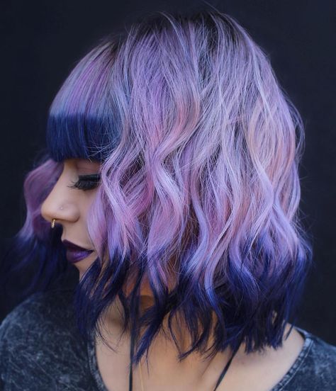 @kimberlytayhair is the artist... Pulp Riot is the paint. #backtoback Latest Bob Hairstyles, Silver Hair Highlights, Summer Hair Color Ideas, Hair Colour Design, Pulp Riot Hair Color, Cool Short Hairstyles, Pulp Riot, Bob Hairstyles For Fine Hair, Hair Color Purple