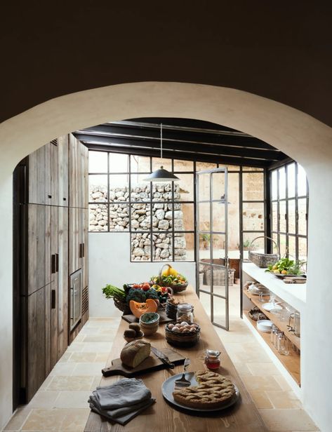 An Italian Designer Spent 13 Years Restoring This Traditional Puglian Farmhouse | British Vogue Modern Italian Farmhouse, Italian Farmhouse Kitchen, Modern Rustic Kitchen, Tuscany Home, Bali Style Home, Country Modern Home, Italian Farmhouse, Rustic Modern Kitchen, High End Kitchens