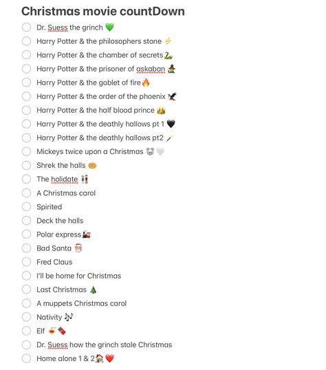 Christmas Movie Countdown, Winter Movie Marathon, Christmas Movie Challenge, Movie Marathon Christmas, Countdown To Christmas Movie List, Fred Claus, Christmas Movies Streaming List, Movie Workouts, Phoenix Harry Potter