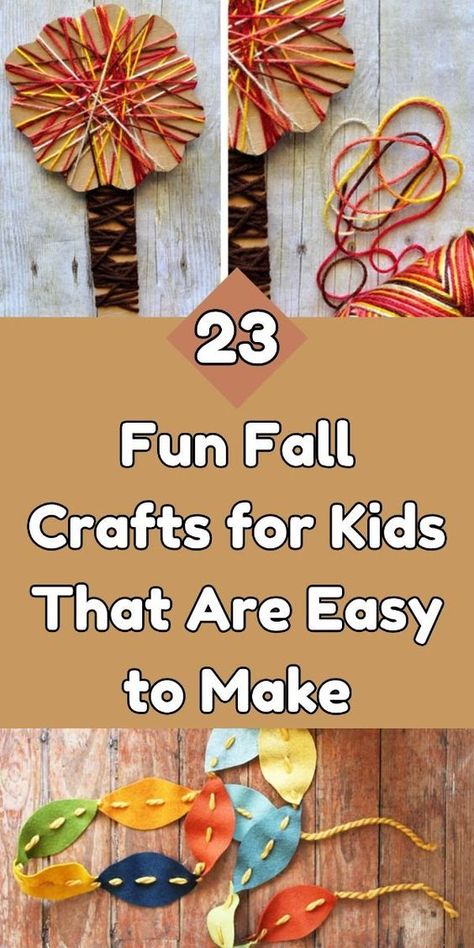 Keep kids entertained with these 23 fun fall crafts that are easy to make! Perfect for home or classroom activities, these simple and creative projects will add a splash of autumn fun to your child's day. From colorful leaves to festive decorations, these crafts are a great way to celebrate the season with a hands-on approach. Fall Party Crafts For 3rd Grade, Kindergarten Fall Party Craft, Second Grade Fall Crafts, Fall Festival Crafts For Kids, School Fall Festival Ideas, Kindergarten Fall Crafts, Harvest Crafts For Kids, Harvest Festival Crafts, Fall Kindergarten Crafts