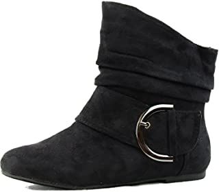 Amazon.com: tall suede boots Buckles Fashion, Top Moda, Open Toe High Heels, Womens Ugg Boots, Cute Boots, Comfortable Boots, White Boots, Ankle Bootie, Black Booties