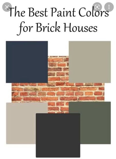 Exterior House Painted Brick, Colored Brick House Exterior, Paint To Go With Orange Brick, Houses With Orange Brick, Paint With Brick Exterior House Colors, Orange Brown Brick House Exterior Color Schemes, Exterior Siding With Brick, Tan And Red Brick House Exterior, Brick House With Painted Trim