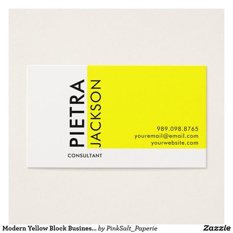 Yellow Business Card, Chocolate Packaging, Modern Business Cards, Visiting Cards, Personal Business Cards, Name Cards, Color Card, Business Card Design, Portfolio Design