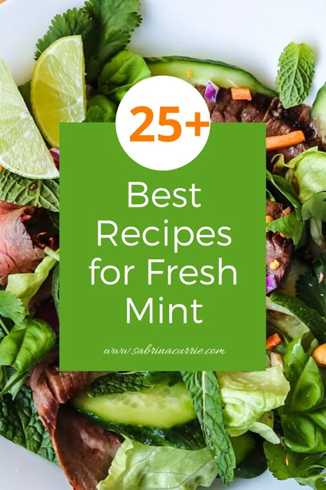 Fresh Mint Recipes, Spearmint Recipes, Mint Drinks, Mint Leaves Recipe, Mint Recipes Fresh, West Coast Kitchen, Greek Meatballs Recipe, Beef Appetizers, Coast Kitchen