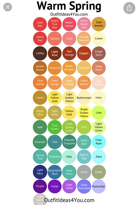 Spring Colour Palette Skin Tone, Warm Spring Color Palette Outfits Style, True Spring Clothes, Golden Spring Color Palette, True Spring Winter Outfits, Toned Spring Color Palette, Spring Tones Colour Palettes, Spring Warm Palette, True Spring Color Palette Makeup