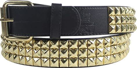 Amazon.com: Punk Rock Classic Pyramid Studded Leather Belt by BodyPunks : Clothing, Shoes & Jewelry Gothic Belt, Cincher Belt, Sock Suspenders, Womens Leather Belt, Buckles Fashion, Webbing Belt, Branded Belts, Studded Belt, Belt Black