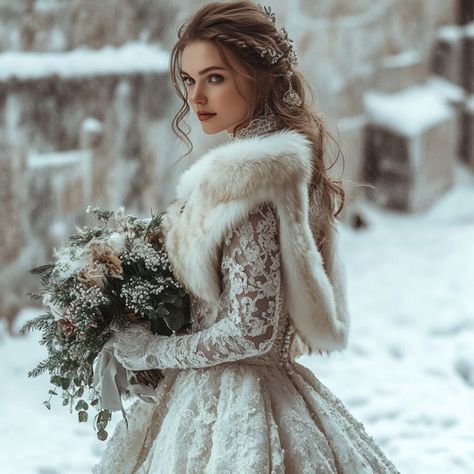 Winter Wedding Vintage, Fairy Winter Wedding, Winter Wedding Reception Dress, Christmas Wedding Dresses Long Sleeve, Snowflake Wedding Dress, November Wedding Dress, Snow Wedding Dress, Russian Wedding Dress, Winter Wonderland Wedding Reception