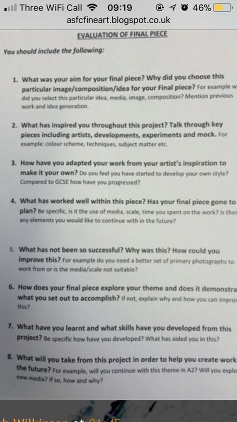 Evaluation of final piece Gcse Art Final Piece Evaluation, Textiles Evaluation Page, Evaluation Art Gcse, Final Idea Page Art Gcse, Art Evaluation Sketchbook, Gcse Final Piece Plan, Textiles A Level Final Piece, Gcse Final Piece Art Ideas, Gcse Art Final Piece Plan