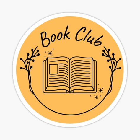 Book Club Logos, Book Club Stickers, Book Club Ideas Hosting, Kindle Wallpaper, Club Stickers, Book Nerd Shirts, Summer Book Club, Bookish Stickers, Diy Phone Case Design