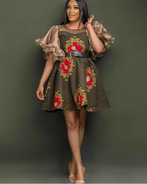 120 Ankara Short Gown Styles Designs 2020 | ThriveNaija Bitengi Fashions, Mini Kaba, African Wear For Women, Short Gown Styles, Gown Designs, Ankara Short, Ankara Short Gown Styles, Short African Dresses, African Fashion Skirts