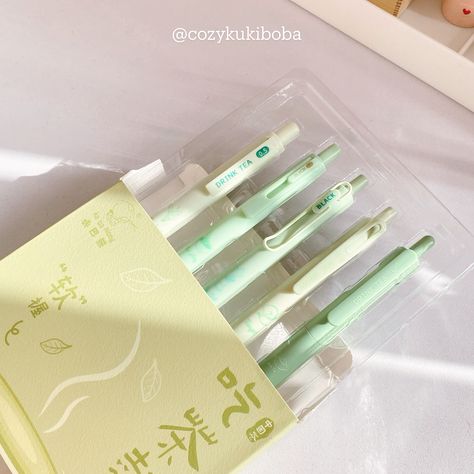 Stationary haul, cute, Japanese, stationary supplies, journal, shoujo, green, pastel, aesthetic, Matcha, korean Green Pastel Aesthetic, Stationary Haul, Japanese Stationary, Aesthetic Matcha, Green Pastel, Pen Sets, Pastel Aesthetic, Matcha, Pen