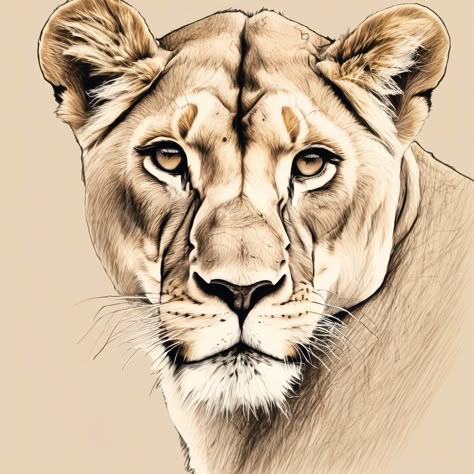 Lioness Head Drawing, Lioness Drawing, Head Drawing Tutorial, John Wayne Movies, Head Drawing, Leaf Drawing, Lion Art, Pencil Drawing, Drawing Tutorial