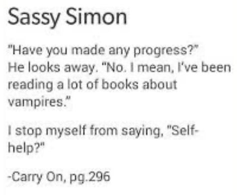 Simon And Baz, Simon Snow, Rainbow Rowell, Book Club, Self Help, Random Stuff, Rainbow, Reading, Tv