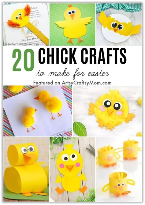 It's spring and the time for baby animals, which means its time for these cute Chick Crafts for Easter that are easy enough for little kids! Crafts For Easter, Easter Chick Craft, Easter Craft Activities, Easter Arts And Crafts, Sheep Crafts, Easter Preschool, Easter Chicken, Chicken Crafts, Easy Easter Crafts