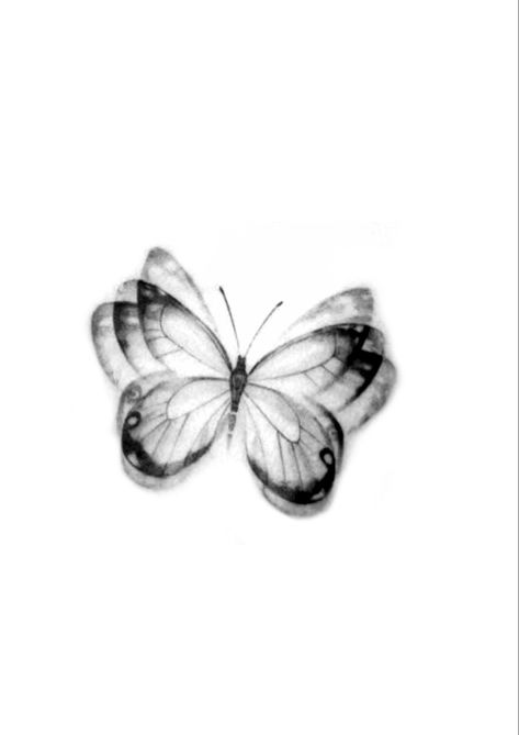 Blurred Butterfly Tattoo, Moving Butterfly Tattoo, Butterfly Effect Tattoo, Minimalistic Butterfly, Ink Butterfly, Realistic Hair Drawing, Borboleta Tattoo, Unique Butterfly Tattoos, Angel Wings Art