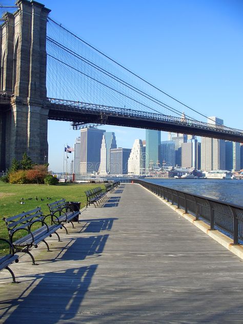 Brooklyn Bridge park, New York. Benches and pathway in Brooklyn Bridge park, New #Sponsored , #Sponsored, #Ad, #Bridge, #pathway, #Benches, #Brooklyn New York Bridge, I Like Me Better, Brooklyn City, New York City Pictures, Brooklyn Park, New York Wallpaper, Brooklyn Bridge Park, Bridge Photography, Autumn In New York