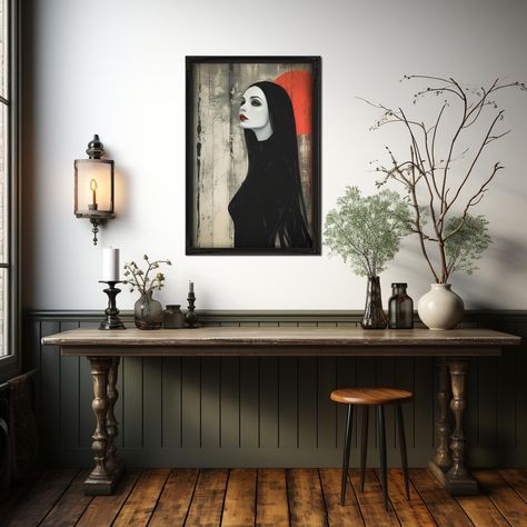 I Wish You Would | Dark Academia Wall Art Print Gothic Wall Decor by RavenSkullGothHouse on Etsy Whimsigoth Drawing, Dark Academia Wall Art, Academia Wall Art, Cottagecore Whimsigoth, Dark Academia Wall, Gothic Wall Decor, Dark Cottagecore, Gothic Decor, Black And White Drawing