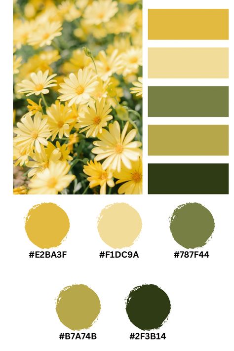 Yellow Colour Palette Hex Codes, Canva Color Palette Codes Yellow, Sage Green And Yellow Bathroom, Color Pallet Hex Code, Yellow Color Palette Hex Codes, Kiwi Color Palette, Spring Hex Codes, Green Yellow Brown Color Palette, Red Green Yellow Color Palette