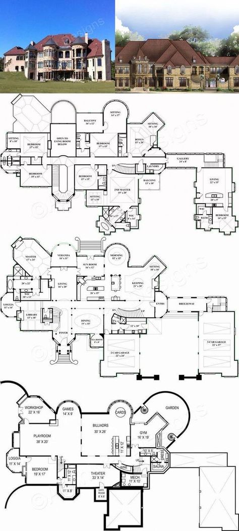 Blueprints House, Luxury Floor Plans, Nice Homes, Sims Houses, House Plans Mansion, European House Plans, Mansion Floor Plan, European House Plan, Houses Plans