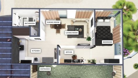 Floorplan for 1310 21 chic street - 1 bed, 1 bath - by color & space #ColorAndSpace #SimsFloorplan #Floorplan #TheSims4 #Sims4 Sims 4 1310 21 Chic Street Layout, Sims 4 Apartment Layout 1310 21 Chic Street, Sims 4 21 Chic Street, 1313 21 Chic Street Sims 4 Layout, Sims 4 Apartment 1310 21 Chic Street, 1310 Chic Street Sims 4, Sims 4 Chic Street Apartment, Sims 4 1310 21 Chic Street, 1313 21 Chic Street Sims 4