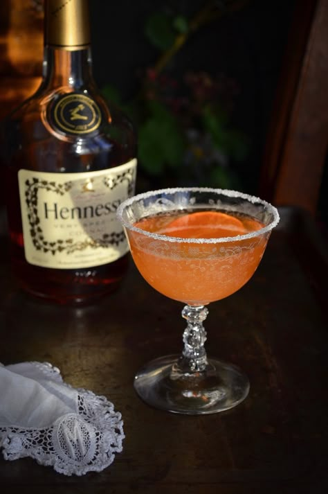 Hennessy Sidecar Recipe, Cocktails With Hennessy, Hennessy Sidecar, Hennessy Drinks Recipes, Hennessy Cocktails, Weetabix Recipes, Zabaglione Recipe, Rocco Dispirito Recipes, Hennessy Cognac