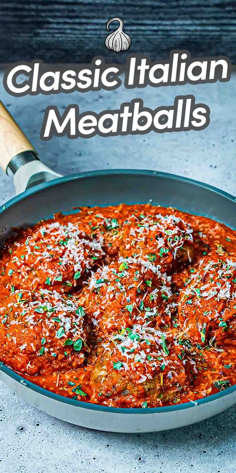 There is nothing better than Classic Italian Meatballs you find at a fine Italian restaurant. And luckily for you, our meatball recipe replicates that exact tender, soft & perfectly seasoned meatball experience - right in your own kitchen. Via @umamiology Fine Dining Recipes Italian, Moist Meatballs Italian, Italian Pork Meatballs Recipe, Stanley Tucci Meatballs, Large Italian Meatballs, How To Make Italian Meatballs, The Best Italian Meatballs, Best Italian Meatballs Homemade, Traditional Italian Meatballs