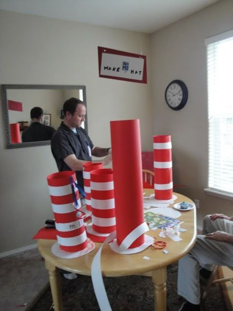 Dr Suess baby shower ideas. Cat In The Hat Centerpiece Ideas, Cat In The Hat Baby Shower Ideas, Dr Suess Party Decor, Dr Suess Party Ideas, Dr Seuss Balloons, Dr Suess Decorations Diy, Thing 1 Thing 2 Birthday Party Ideas, Dr Suess Decorations, Dr Suess Baby