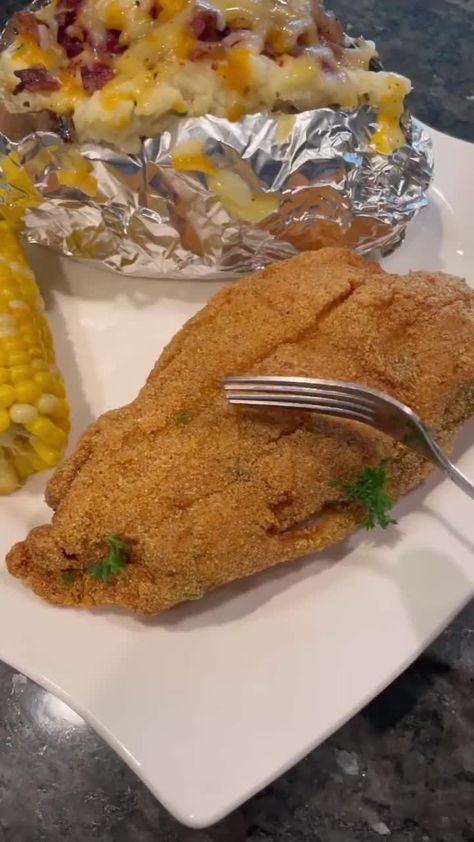 BrassCuisine - Stuffed Deep Fried Catfish (Full Tutorial)... Fried Fish Videos, Fried Fish And Salad, Stuff Catfish Recipes, Stuffed Catfish Recipes New Orleans, Stuffed Fried Catfish Recipes, Catfish Meals Dinners, Stuff Fish Recipes, Salmon Croquettes Side Dishes, Deep Fried Salmon Recipes