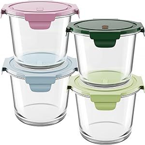 Glass Meal Prep Containers, Glass Meal Prep, Glass Containers With Lids, Leftovers Soup, Glass Storage Containers, Plastic Food Containers, Food Storage Container Set, Soup Containers, Food Storage Containers Organization