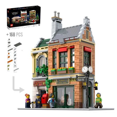 Jollie's Music Store - Alternate Build Of 10308 Set By @brickative https://www.instagram.com/p/CvaWQ_7KskL/ #lego #legophotography… | Instagram Lego Architecture Building, Lego Street, Lego Christmas Village, Easy Lego Creations, Lego House Ideas, Lego Village, Lego Universe, Lego City Sets, Lego Christmas