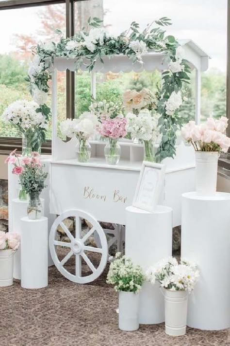 Flower Bridal Shower Theme, Floral Cart, Tea Party Birthday Ideas, Sweet Tea Party, Bridal Shower Floral, Garden Bridal Showers, Morristown Nj, Wedding Shower Party, Bridal Tea Party