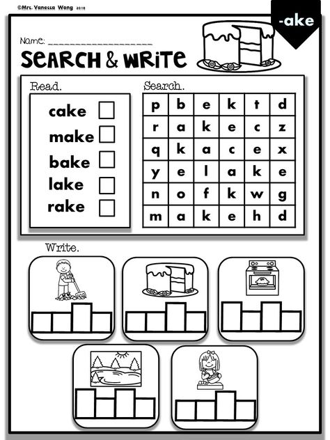 Phonics Worksheets. CVCe Long vowel Search & Write - Mrs Vanessa Wong Long A Activities First Grade, Vowel Practice Kindergarten, Long A Activities, Long Vowel Worksheets First Grade, Cvc Long Vowel Words, Teaching Long Vowels First Grade, Cvvc Long Vowel, Cvce Worksheets, Phonics Cvc