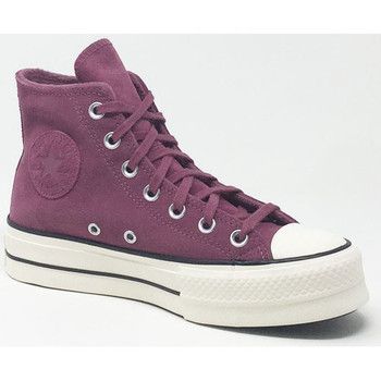 Tailles dispos: 36,37,38,39,40. Baskets montantes Converse  CTAS LIFT HI ROSE  Noir Disponible en taille femme. Converse donne du pep's à votre style avec ce modèle couleur bois de rose surélevé sur sa plateforme. Son matériau en daim est doublé d'un matériau toux doux à l'intérieur de la chaussure.  Dessus : daim Semelle intérieure : textile Semelle extérieure : caoutchouc Cette paire taille grand, choisissez une pointure en dessous de votre pointure habituelle. Converse . Rose Noir, Converse Chuck Taylor High, Chuck Taylors High Top, Converse High, Converse High Tops, Converse Chuck, Chucks Converse, Converse High Top Sneaker, Converse Chuck Taylor High Top Sneaker