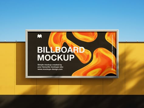 Sunny billboard mockup - Mockups Design Billboard Mockup, Billboard Design, Graphic Design Layouts, Mockups Design, Brand Board, Digital Art Tutorial, Psd Files, Mockup Design, Layout Design