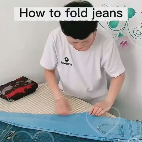 How To Folding | How to fold your wife’s underwears😆#foldingclothes #underwear #storagetools #fyp #tips | Instagram How To Fold Jeans, Folding Jeans, How To Fold, Folding Clothes, Tool Storage, On Instagram, Instagram