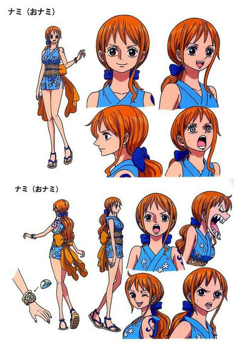 One Piece Character Sheet, Wano Nami, One Piece Character Design, Model Sheet Character, Inuyasha And Kagome, Character Reference Sheet, Half Demon, One Piece Cosplay, Character Model Sheet