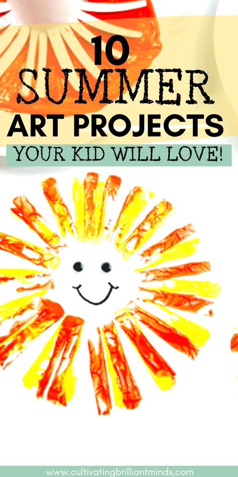 Check out these 10 easy summer art project crafts for preschoolers! 
​summer art projects, summer crafts, preschool summer crafts, sumemr theme crafts preschool, summer art and crafts for preschool, summer season crafts preschool Season Crafts Preschool, Art And Crafts For Preschool, Crafts For Preschoolers Summer, Preschool Summer Art, Summer Theme Crafts, Preschool Summer Crafts, Art Projects For Preschoolers, Projects For Preschoolers, Summer Preschool Crafts