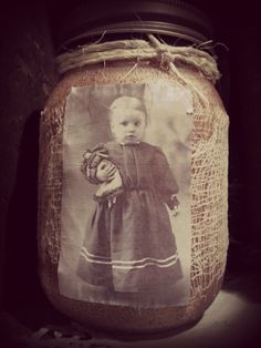 Cheesecloth Crafts, Country Primitive Bathroom, Grunge Things, Primitive Mason Jars, Vintage Window Decor, Manson Jar, Jar Decorating Ideas, Bowling Pin Crafts, Family History Crafts