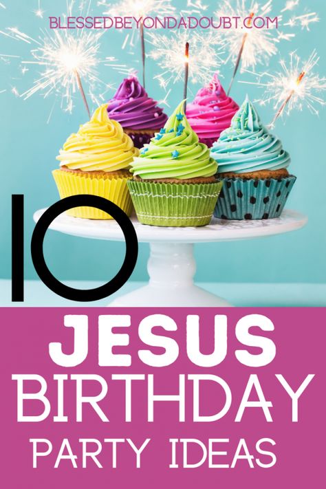 10 Jesus Birthday Party Ideas! - Blessed Beyond A Doubt Jesus Birthday Cake, Vanilla Wafer Banana Pudding, Happy Birthday Jesus Party, Jesus Birthday Party, New Years With Kids, Jesus Crafts, Birthday Baking, Chex Mix Recipes, Jesus Birthday