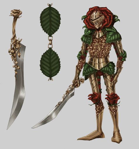 Rose Armor, Rose Knight, Armor Design, Knight Art, Knight Armor, Fantasy Warrior, Fantasy Rpg, Over The Top, Image Types