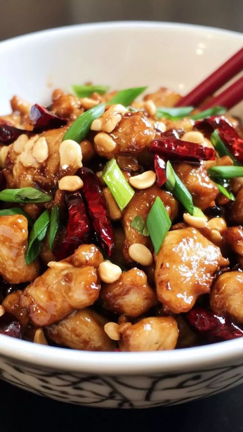 p f chang kung pao chicken copycat recipe Kung Pao Chicken Pf Changs, Pf Chang’s Kung Pao Chicken, Pf Chang Kung Pao Chicken, Kung Pow Beef, Copycat Pf Changs Kung Pao Chicken, Pf Changs Recipes, Kung Pao Beef Recipe, Kung Pao Beef, Chicken Brussel Sprouts