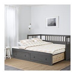 IKEA - HEMNES, Daybed frame with storage, Four functions - sofa, single bed, double bed and storage solution. Hemnes Bed Ideas, Ikea Hemnes Daybed, Hemnes Daybed, Hemnes Bed, Daybed Room, Daybed Frame, Ikea Kura Bed, Murphy Bed Ikea, Sofa Single