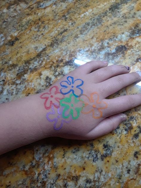 Sponge Bob Flower Tattoo, Spongebob Flowers Tattoo, Spongebob Flower Tattoo, Spongebob Flowers, Hand Tatts, Hand Tats, Flowers Tattoo, Sponge Bob, Coping Skills