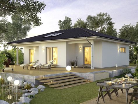 Modern Bungalow House, Architectural Design House Plans, House Construction Plan, Bungalow Style, Beautiful House Plans, House Outside Design, Bungalow House, Village House Design, Bungalow House Design