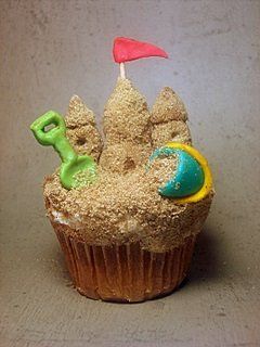 sandcastle cupcakes | ... OF A SUGARHOLIC: Confection Chronicles: A Sandcastle Cupcake Sandcastle Cupcakes, Castle Cupcakes, Decorated Food, Summer Cupcake, Deco Cupcake, Beach Cupcakes, Bakers Delight, Amazing Cupcakes, Cupcake Inspiration