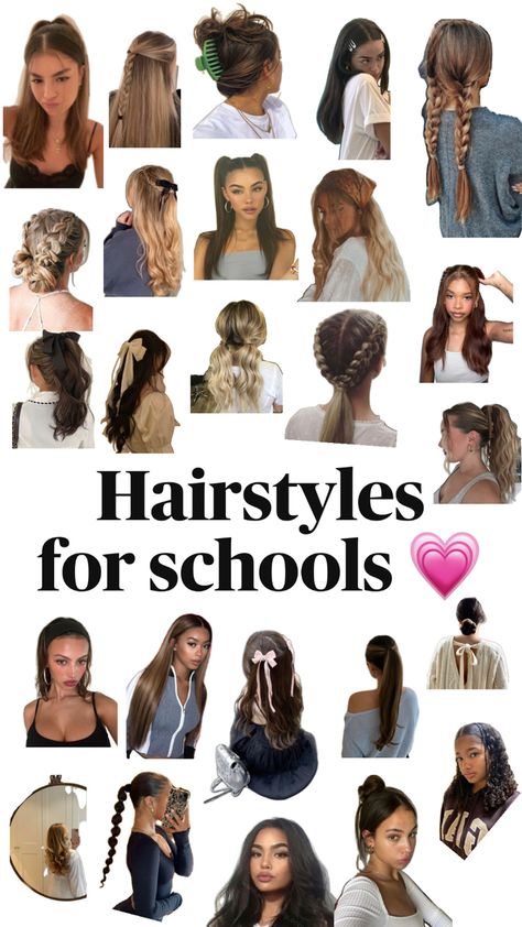 Preppy Hairstyles, Hairstyle Examples, Cute Hairstyles For School, Hair Inspiration Long, Easy Hairstyles For School, Hair Stylies, Back To School Hairstyles, School Season, Hair Stylist Life